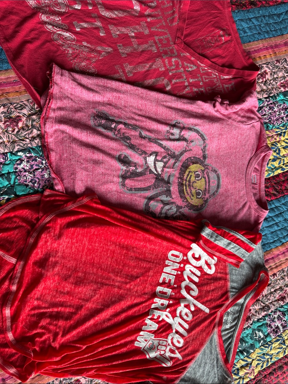 Set of three the Ohio State University junior  cut shirts sz medium OH!!